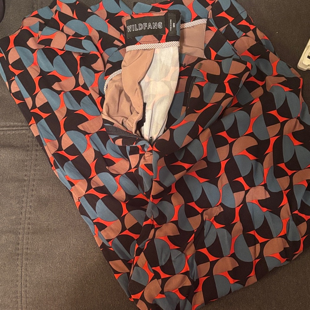 Wildfang Multicolor Abstract Pattern Pants
